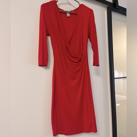 H&M X Reiss Collab - Red Wrap Style Dress - Picture 2 of 6